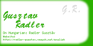 gusztav radler business card